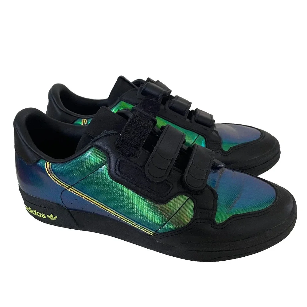 Adidas Continental 80 Women's Sneaker Size 7 Green‎ Black Gold Iridescent EE8738